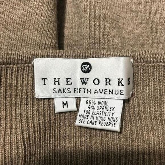 Saks fifth Avenue The workers Sweater 95% wool size M 0691 - Picture 3 of 6